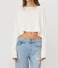 Eterne - Women's Cropped Boatneck Top