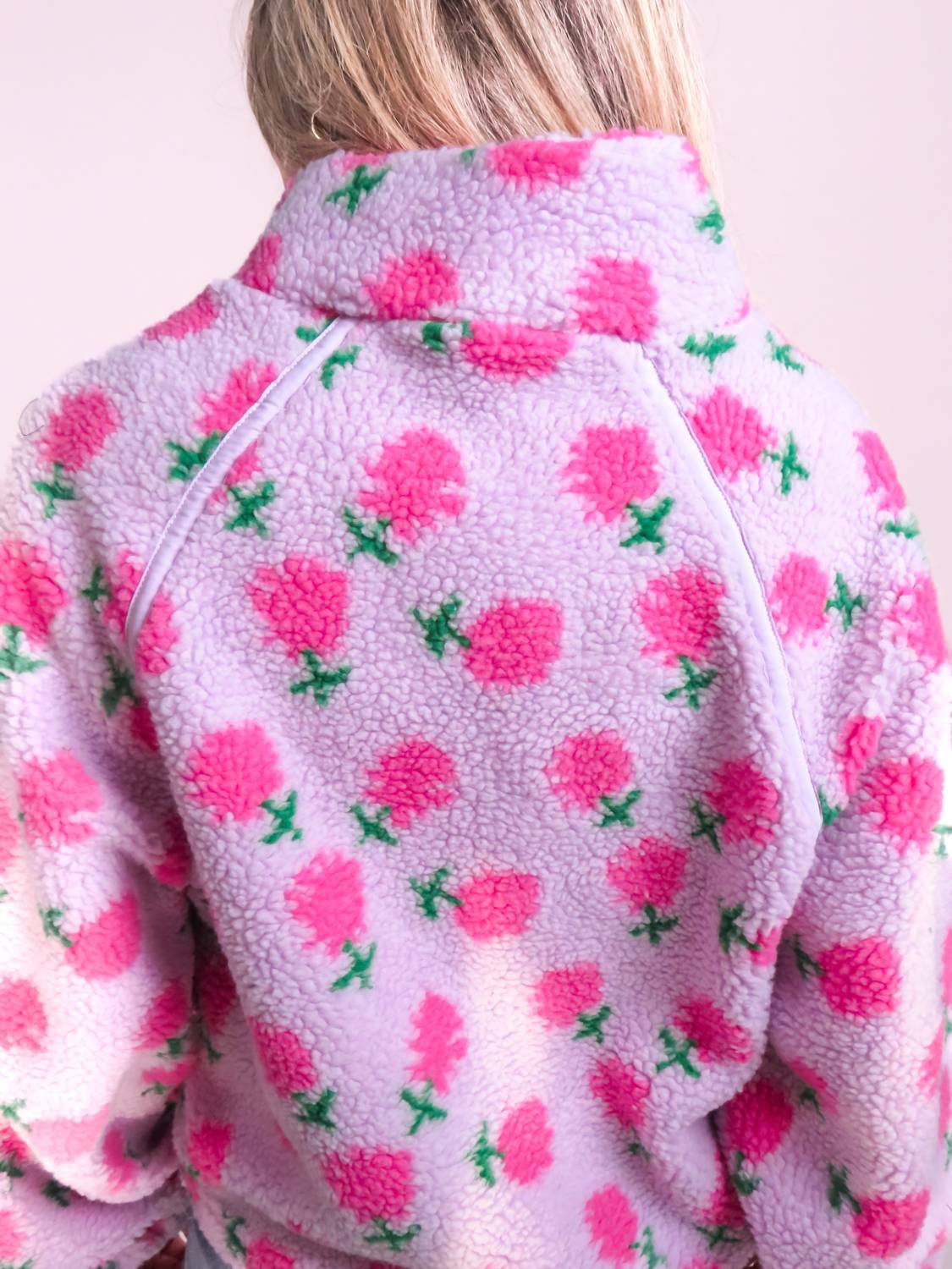 Very J - Sherpa Half Zip Sweater