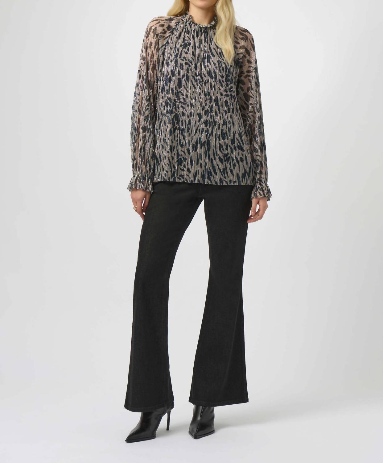 Joseph Ribkoff - Animal Print Pullover With Jewel Embellishment