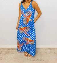 Queen Of Sparkles - Polka Dot Bird Cotton Midi Dress