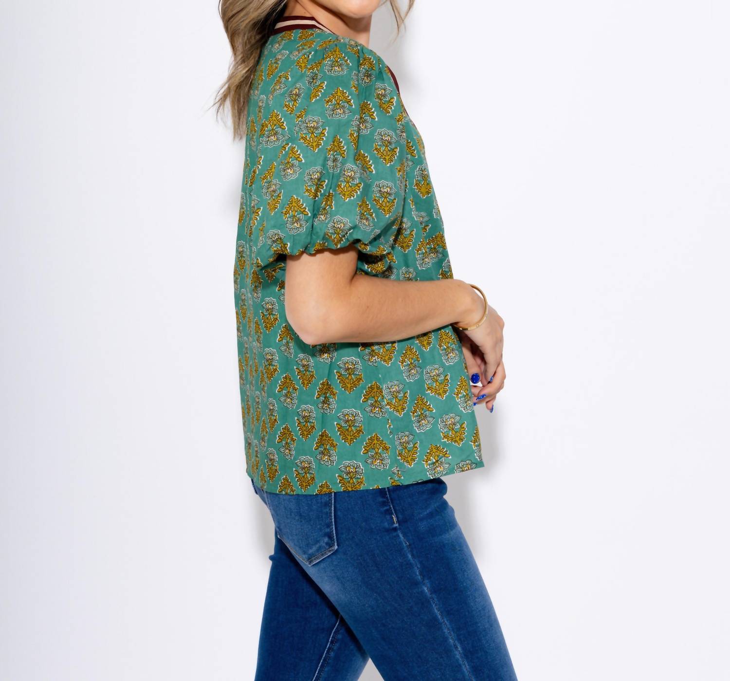 Thml - Floral Puff Sleeve Top