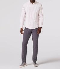 Mizzen + Main Leeward No Tuck Shirt Top in aluminum hampton plaid - men's long sleeve top