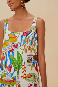 Farm Rio - Fresh Table Euroflax Premium Linen Mini Dress