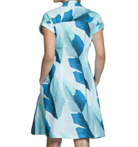 Apny - Short Sleeve Shirt Dress With Self Tie