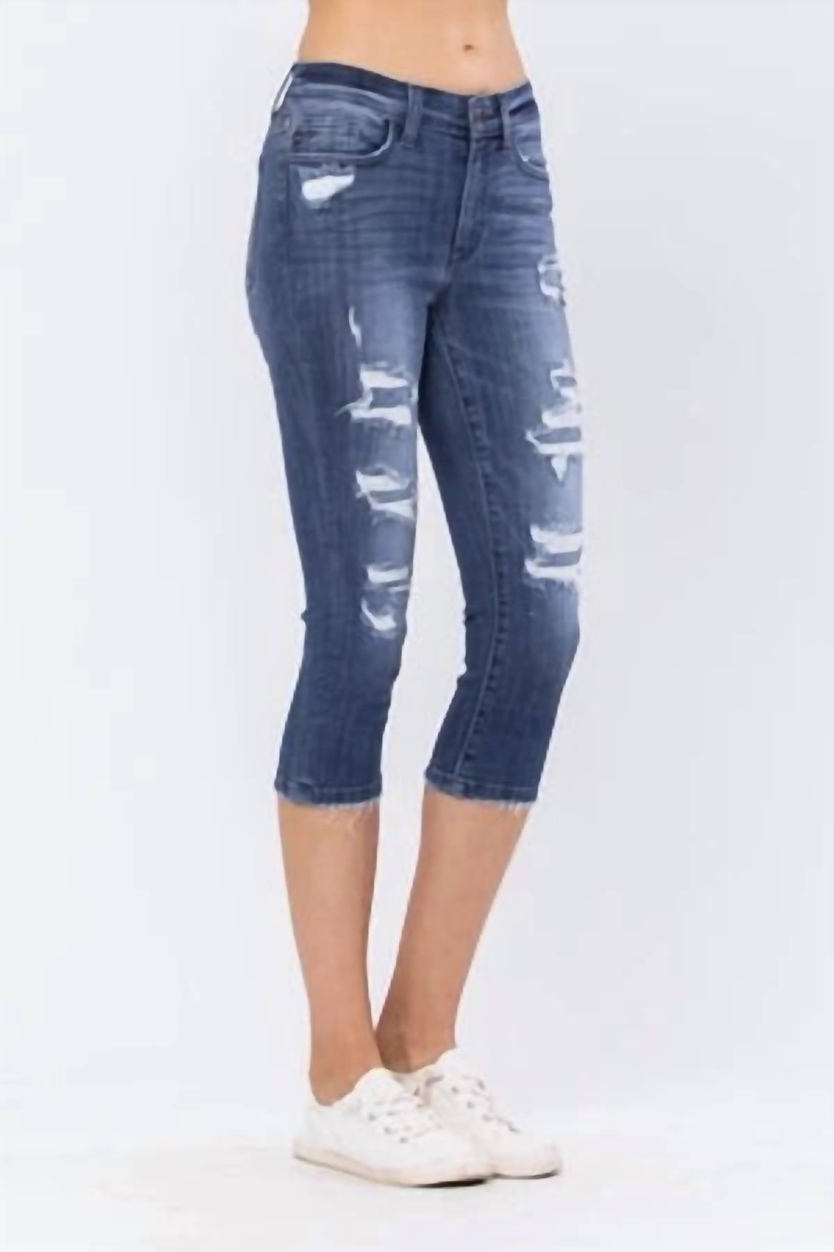Judy Blue - Perfect Patch Capri Jeans