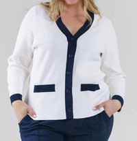 Capsule 121 - Hilda Long Sleeve V-neck Jacket - Plus