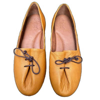Sergio Tomani Women's Karla Leather Slip-on Shoes in amarillo - women's flats - detail view