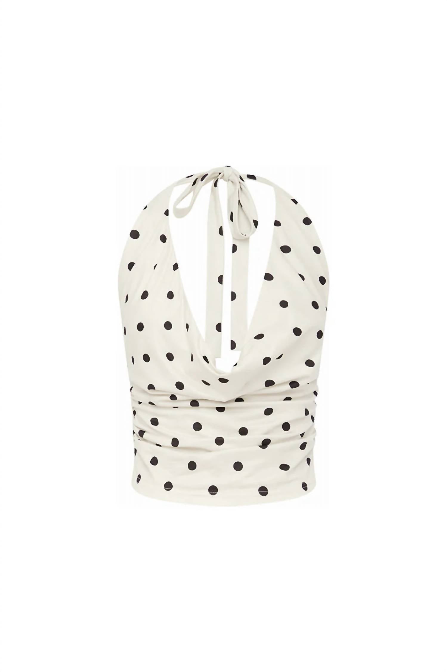 Runaway The Label - Melody Halter Polka Dot Cowl Neck Top