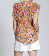 Apny - Sleeveless Flutter Sleeve Top