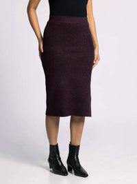 Thread & Supply Dani Skirt in heather elderberry - women's skirt - detail view