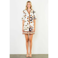 Thml - Puff Sleeve V-Neck Floral Mini Dress