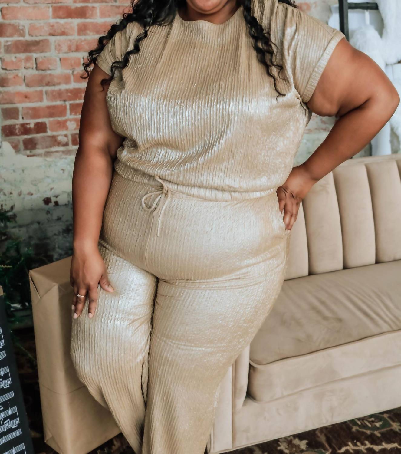 Glam - Watch Me Wide Leg Bottom Pants - Plus