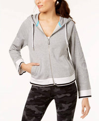 Calvin Klein - Performance Flared Sleeve Logo Cropped Zip Hoodie