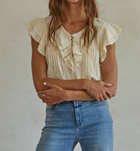 By Together - Maude Woven V-neck Top