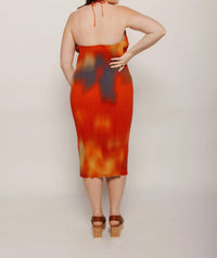 Thinking Mu - Flowers Pleated Miriam Midi Dress