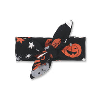 Tesa Babe Tesa Babe "Pumpkin Party" Lucy Bow Headband for Baby Girls in black orange white - kids' accessory