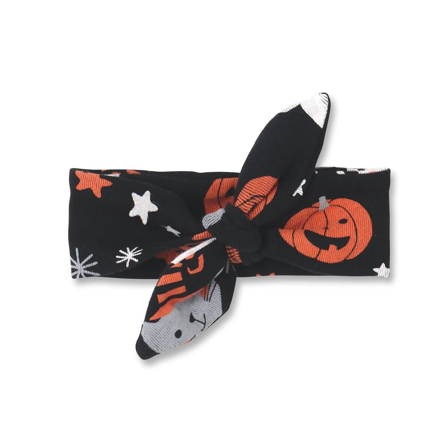 Tesa Babe Tesa Babe "Pumpkin Party" Lucy Bow Headband for Baby Girls in black orange white - kids' accessory