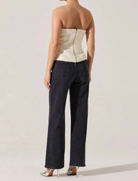 Astr - Xoxo Asymmetrical Tweed Top