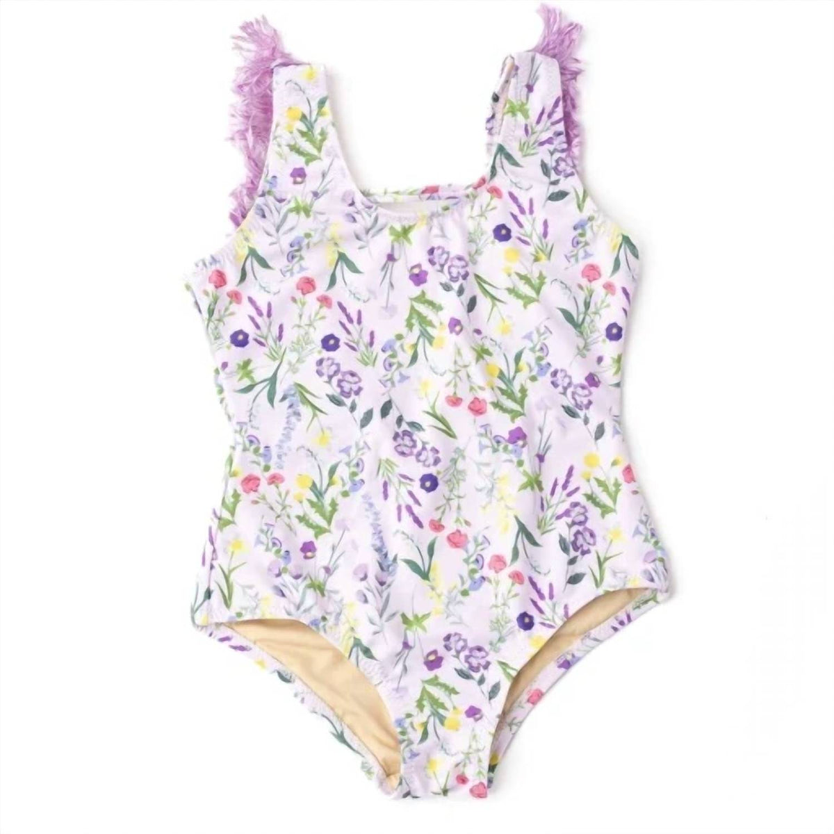 Shade Critters - Girls' One Piece Fringe Swimsuit