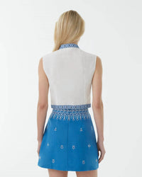 Emporio Sirenuse - Andorra Top With Astragal Embroidery