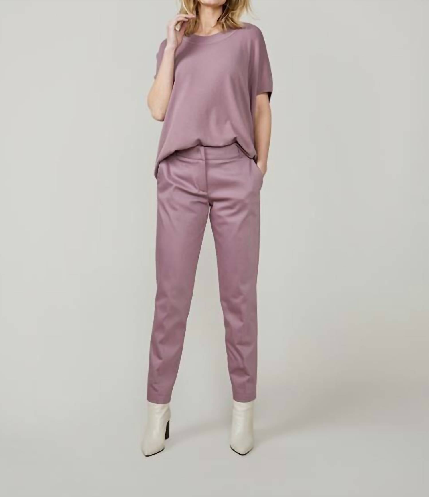 summum Women's Trousers Classic Stretch Pant in mauve 1 - women's pants