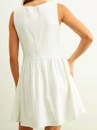 Mint Exclusives - Omi Tie Front Cotton Mini Dress