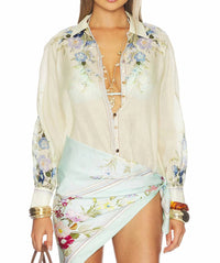Self-Portrait - Floral Organza Blouse