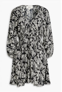 Ba&Sh - Iwa Printed Satin-jacquard Mini Dress
