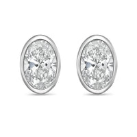 Diana M Jewels - Women's Oval Lab-grown Diamond Stud Earrings (1.50 Tcw) - Petite