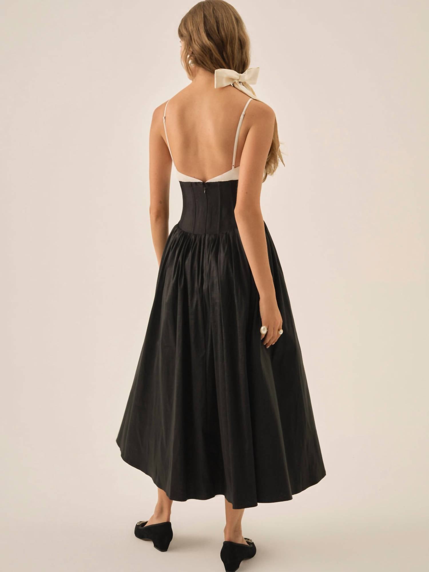 For Love & Lemons - Emalie Taffeta Midi Dress