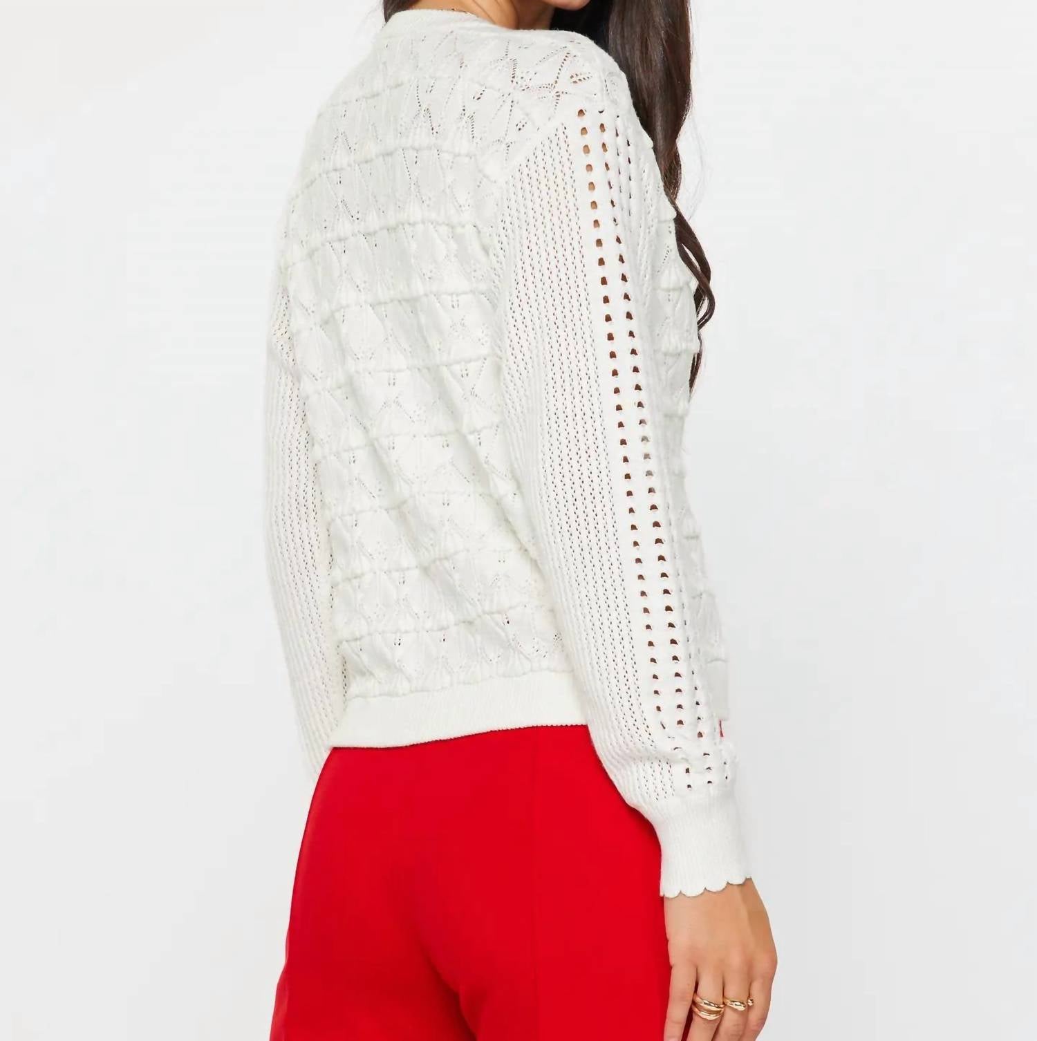 Current Air - Knit Jewel Button Sweater