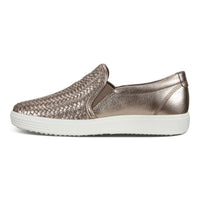 ECCO Women's Soft 7 Slip On Shoe in stone metallic - women's sneaker - alternate view