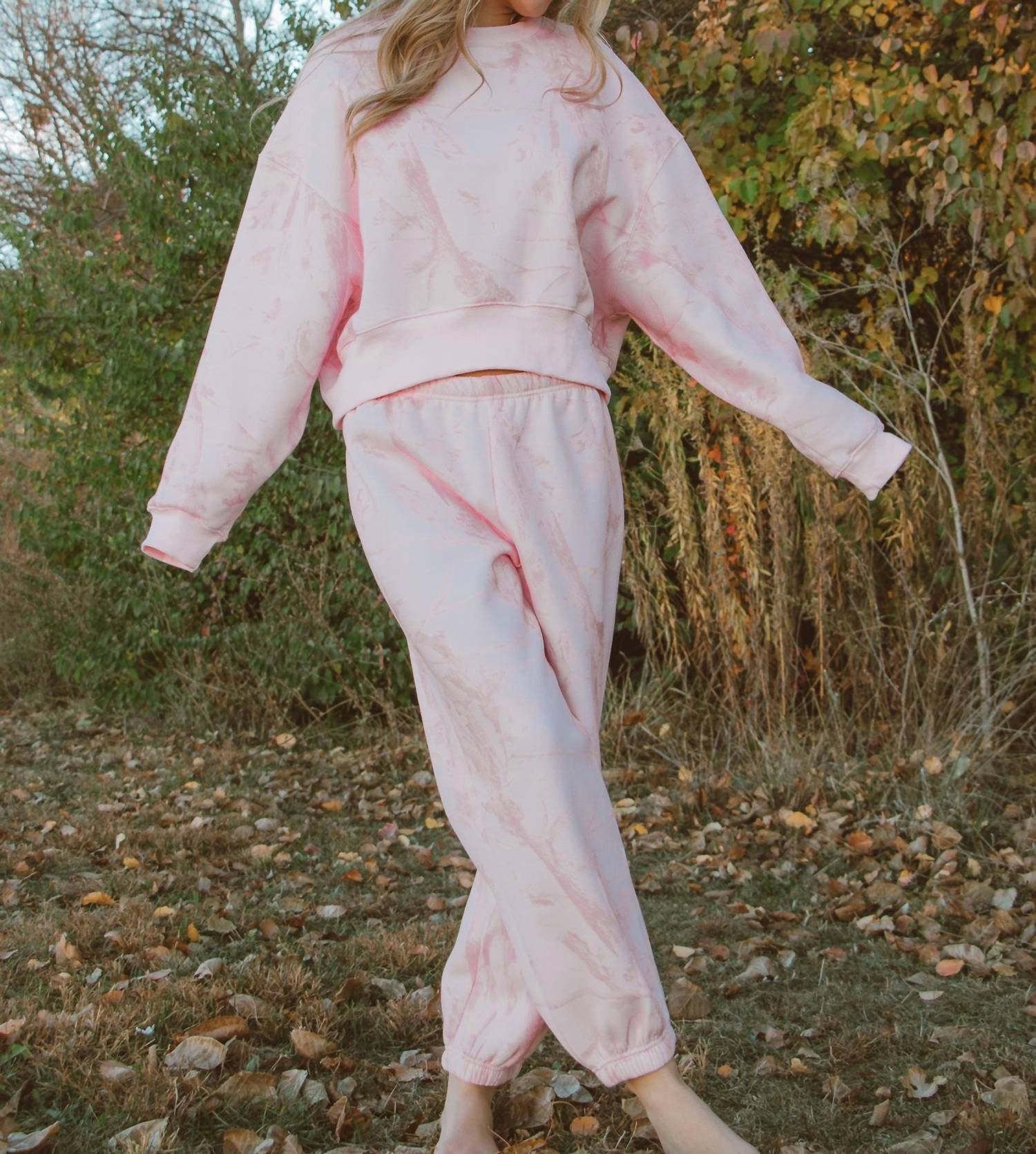 TCEC Bubblegum Camo Pull-on Sweatpants in pink - women's pants - view 6