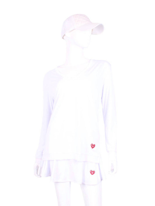 Love Love Tennis - Women's Long Sleeve Very Vee Tee