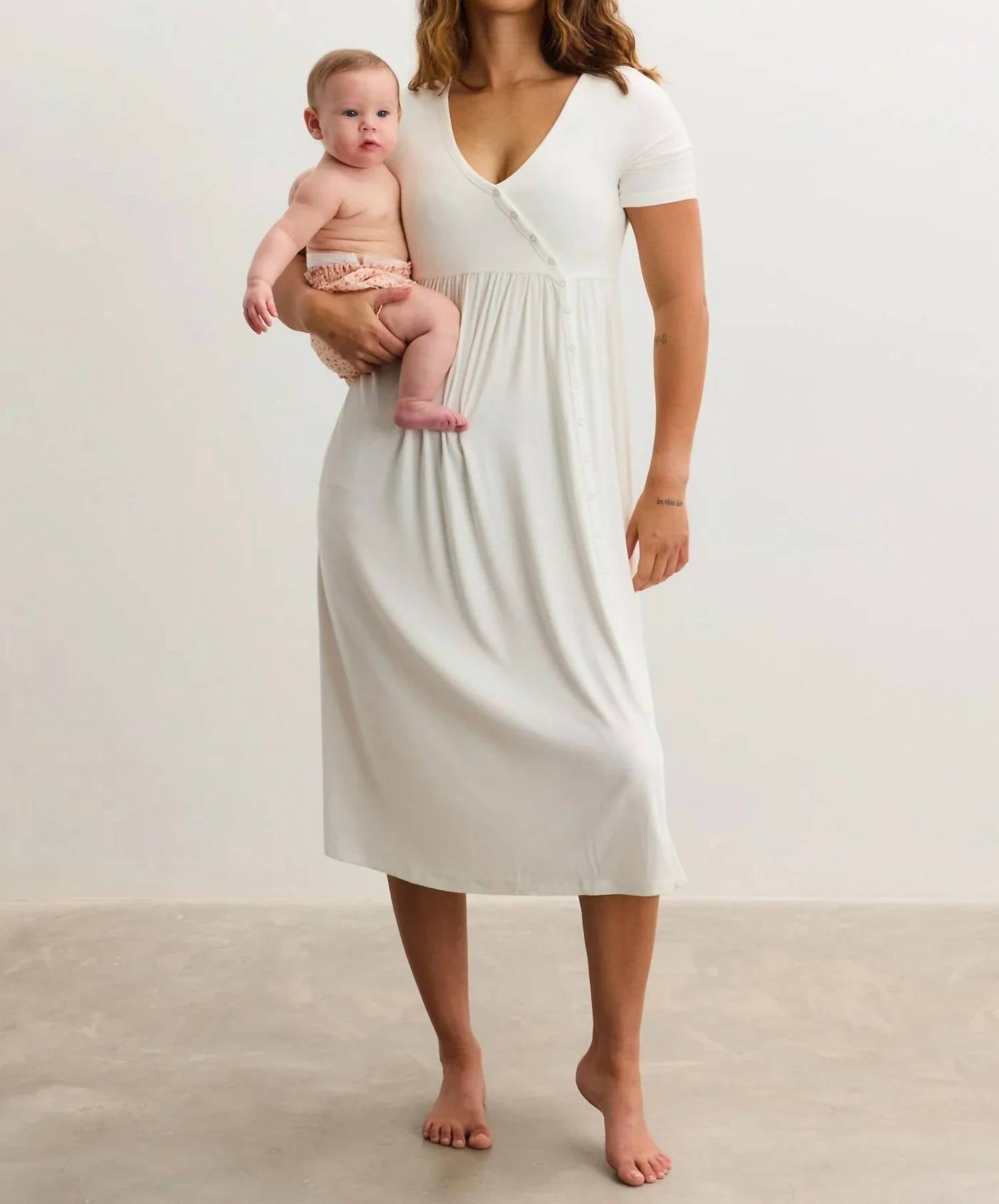 Hatch - Softest Rib Side Seam Nursing Maxi Dress