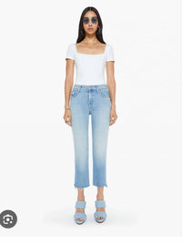 Mother - Insider Crop Step Fray Jean