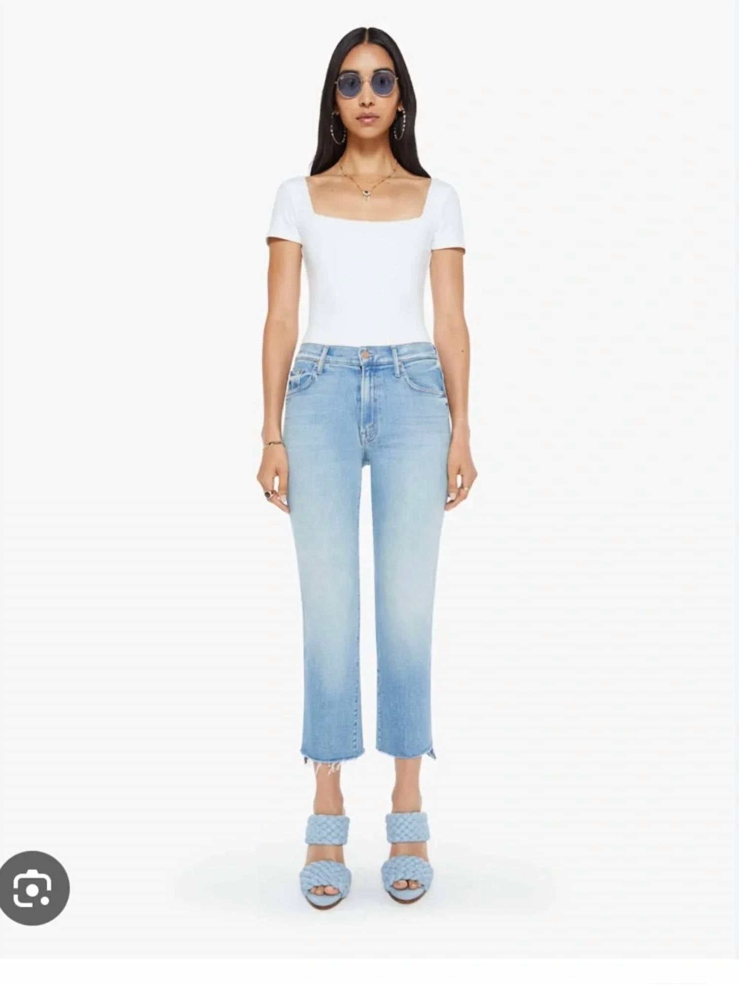 Mother - Insider Crop Step Fray Jean