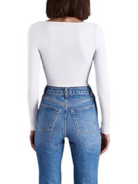 STEVE MADDEN Yura Bodysuit in white - women's shirt - alternate view
