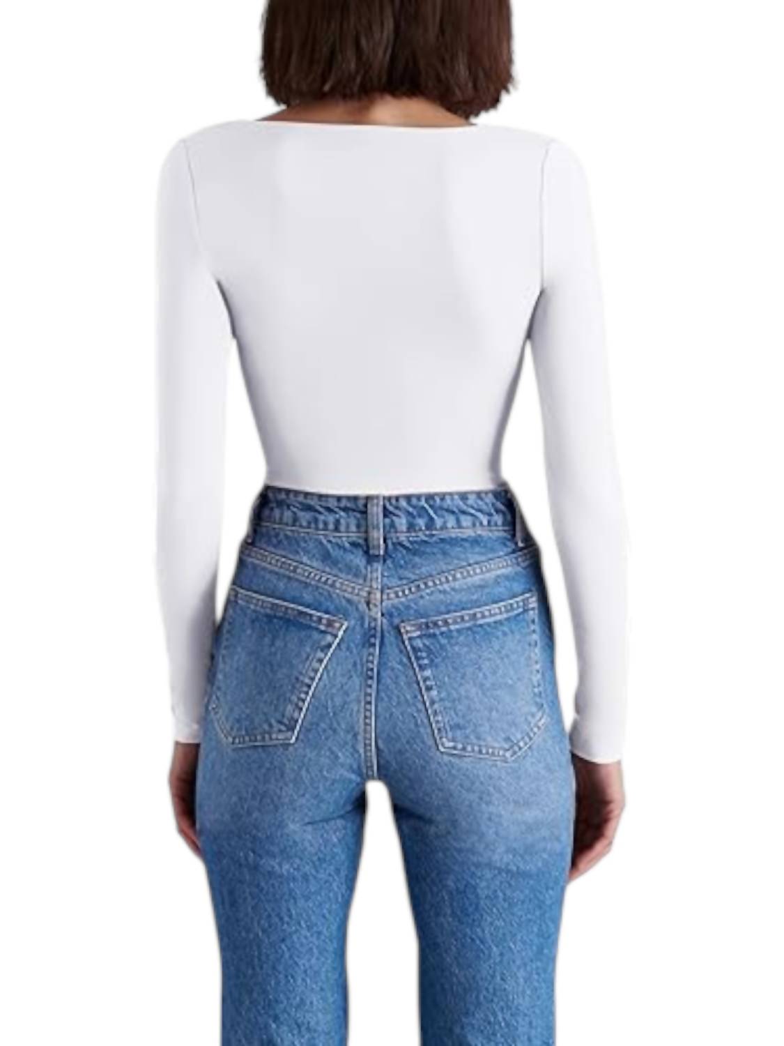 STEVE MADDEN Yura Bodysuit in white - women's shirt - alternate view