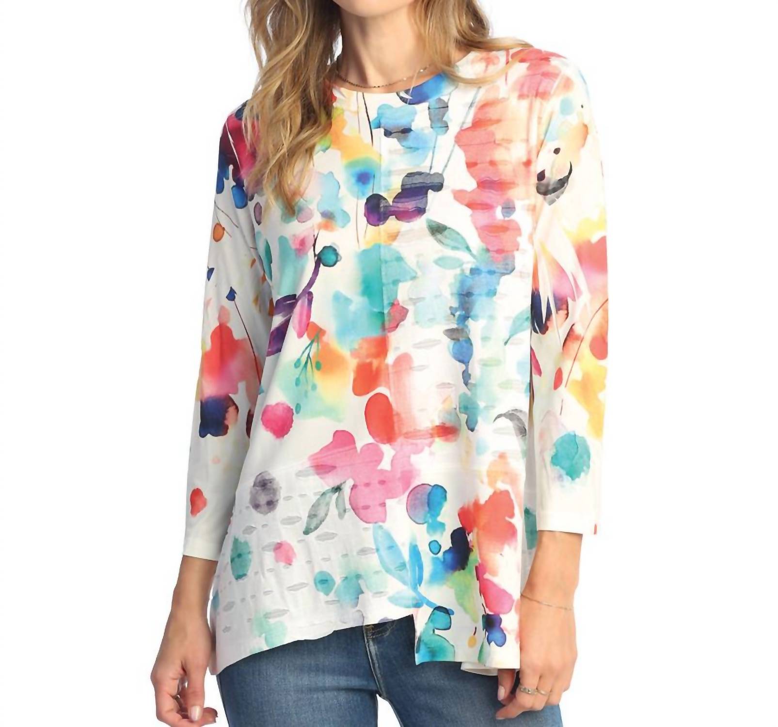 Jess & Jane - Felicity Double Knit Contrast Top