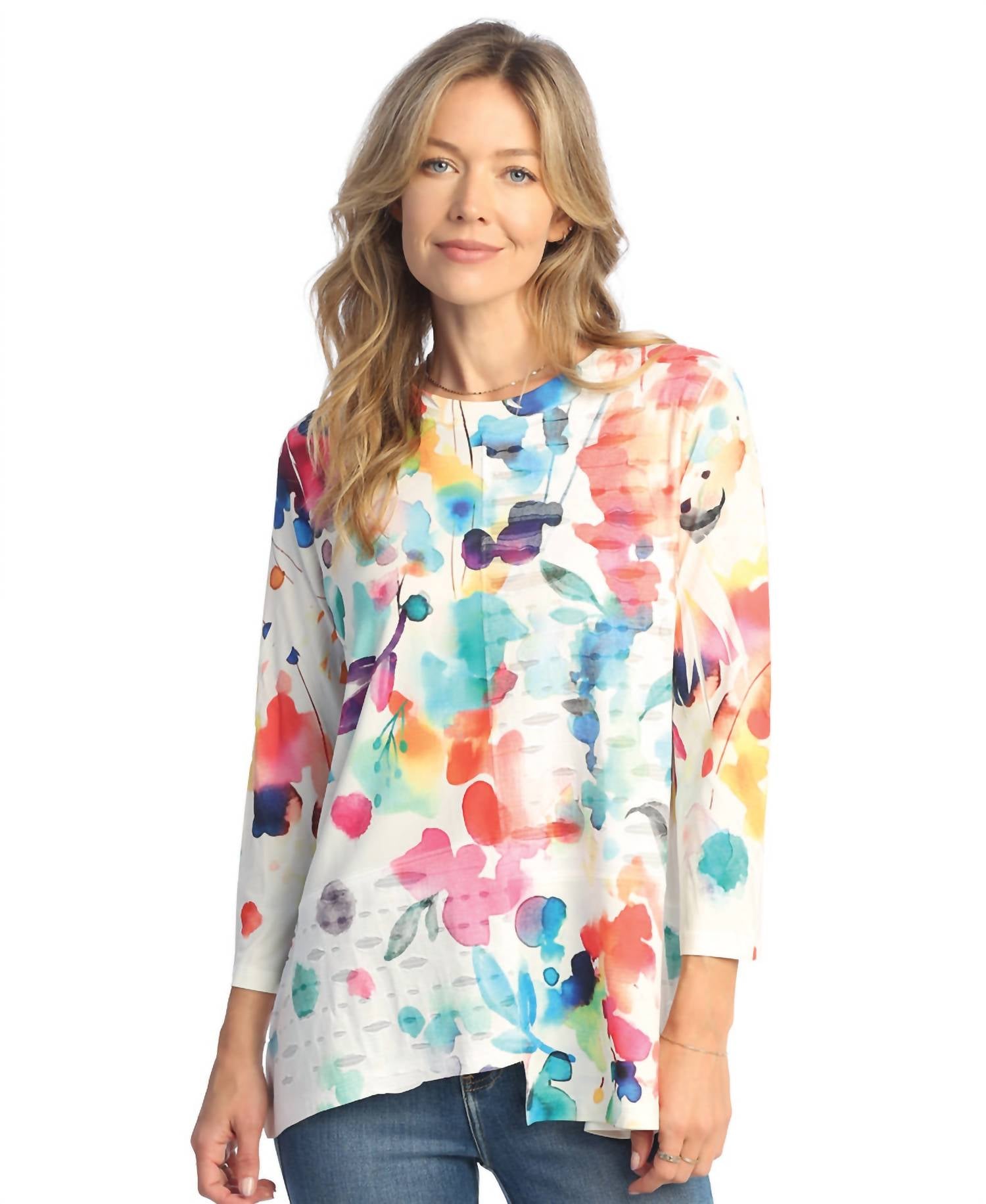 Jess & Jane - Felicity Double Knit Contrast Top
