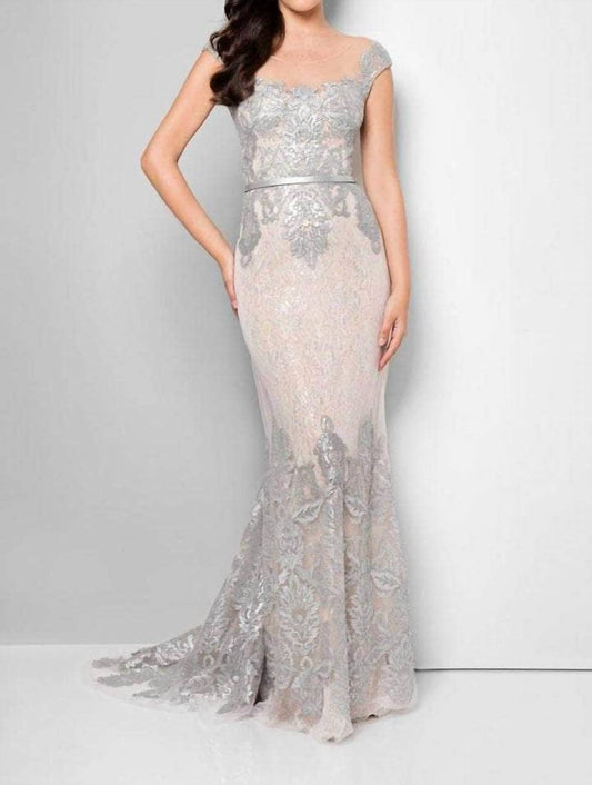 Terani Couture - Embroidered Lace Mermaid Gown