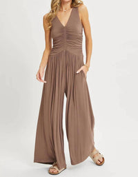 Sweet Lovely By Jen - Jersey Knit Sleeveless One-piece Jumpsuit