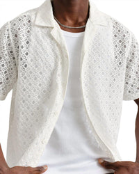 Wax London - Didcot Corded Lace Shirt