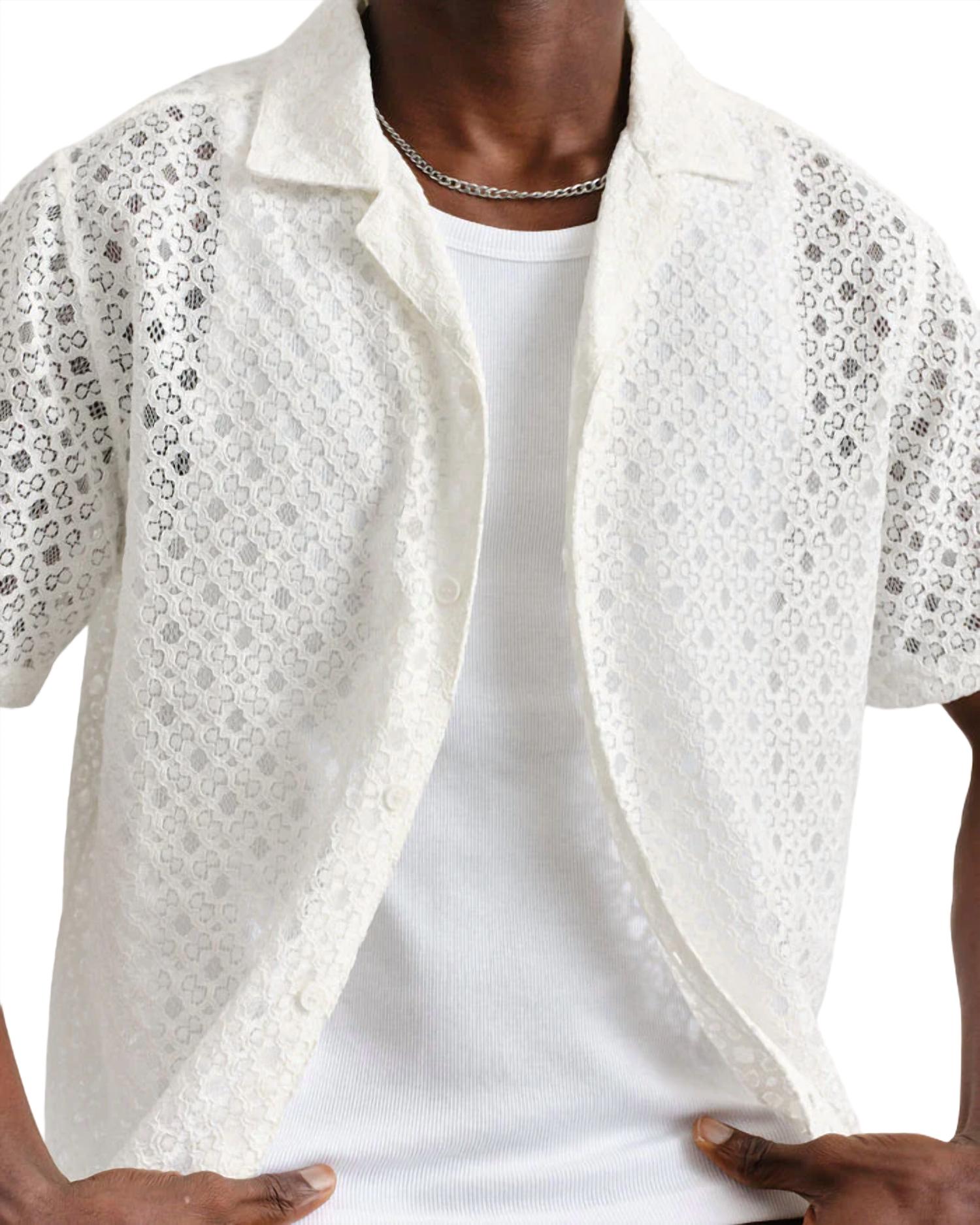 Wax London - Didcot Corded Lace Shirt