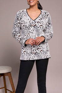 Tribal - Long Sleeve V-Neck Sweater