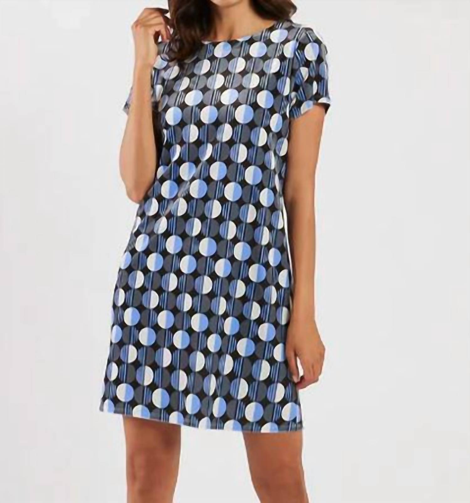 JUDE CONNALLY Ella Velvet Mini Dress in mod dot black - women's dress