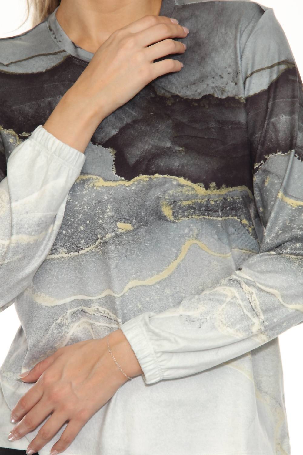 Pj Salvage - Diamond Marble Long Sleeve Top