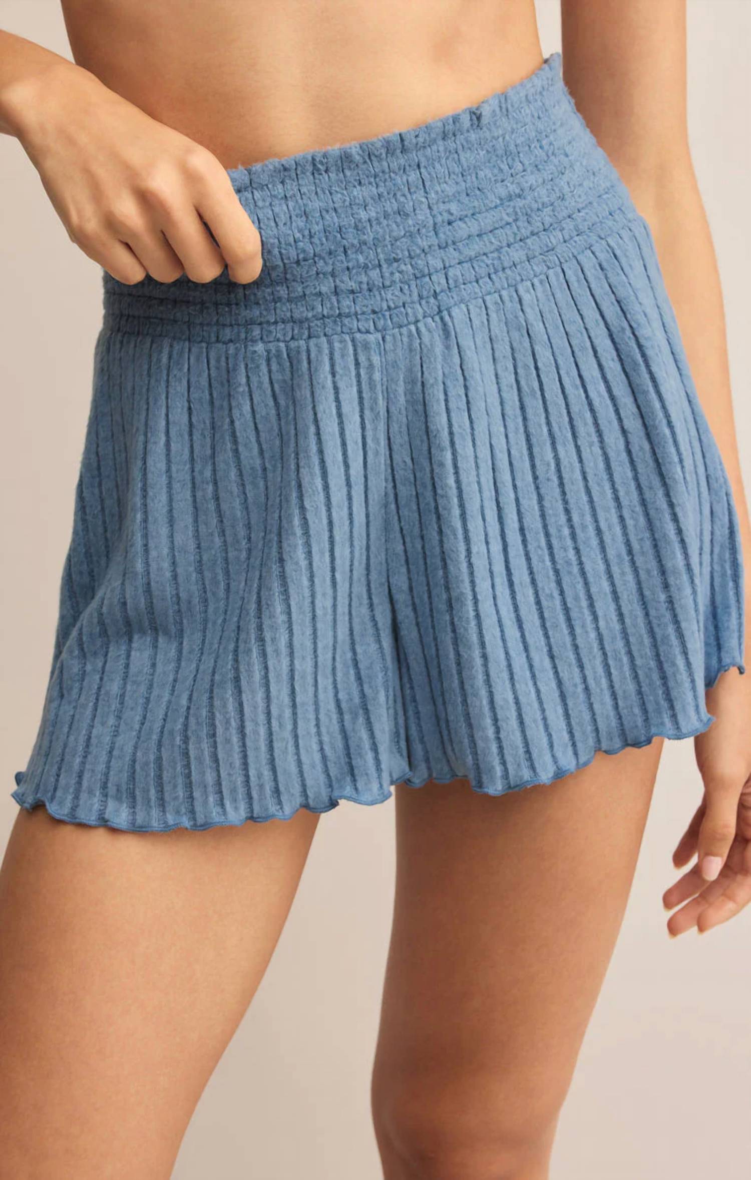 Z Supply - Women's Dawn Smocked Silky Rib Short
