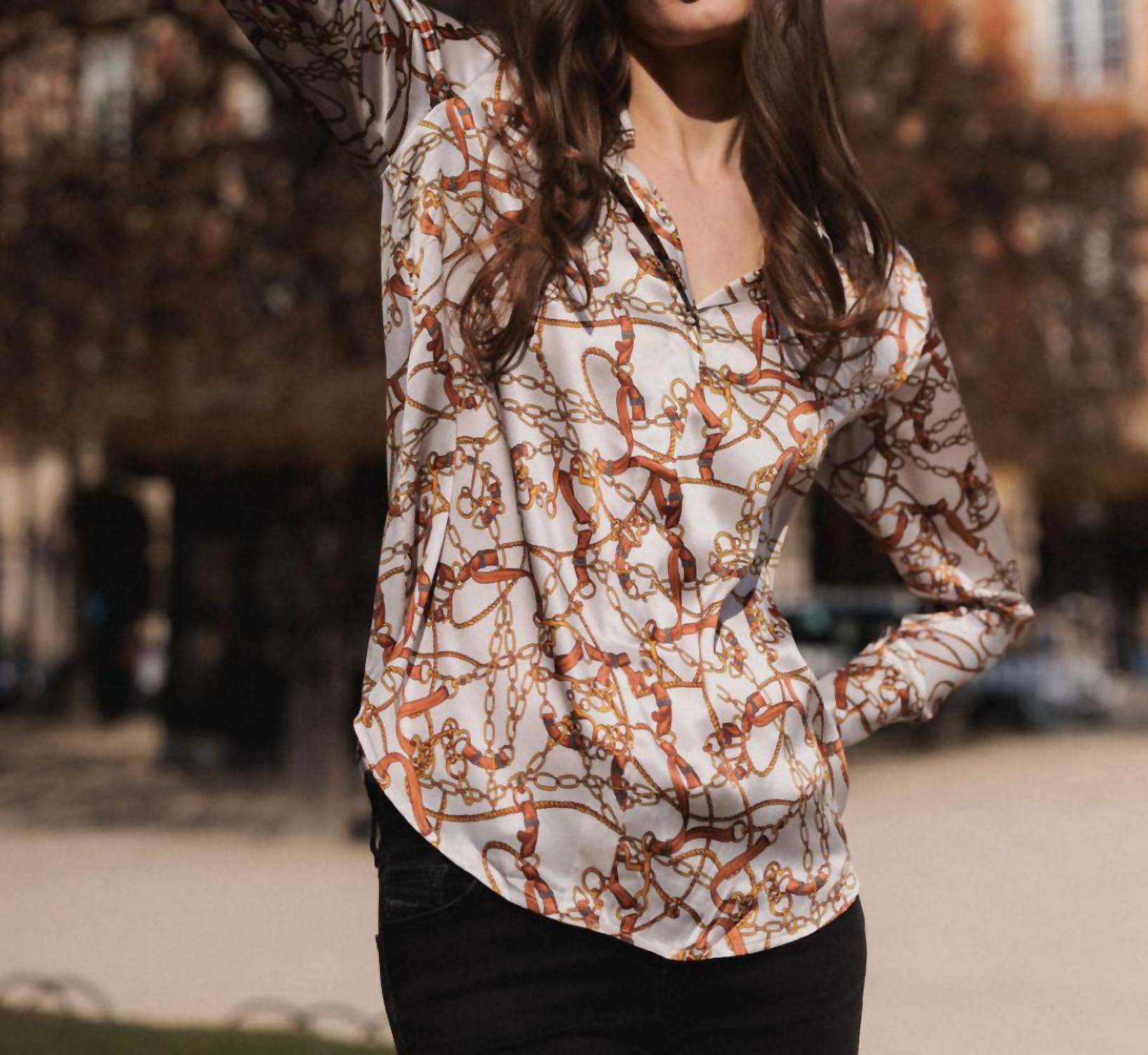Catherine Gee - Daria French Cuff Silk Blouse